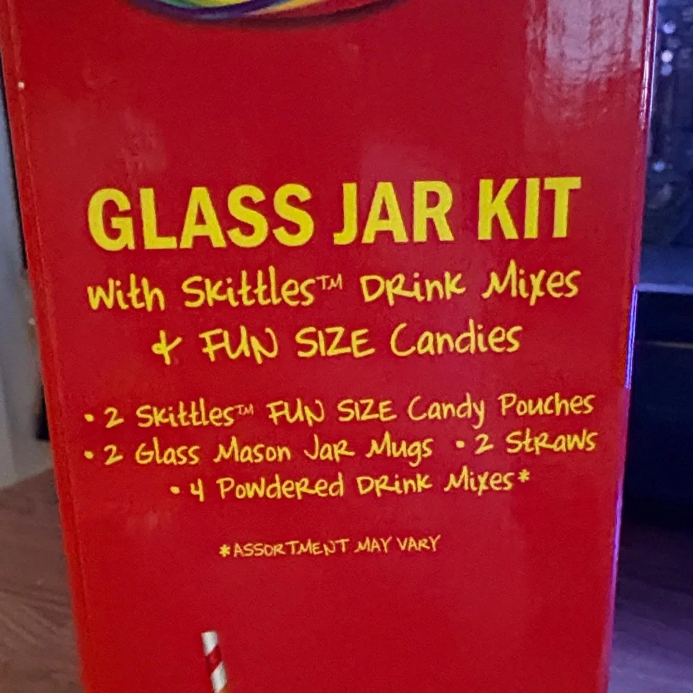 Skittles Glass Jar Kit and Drink mix